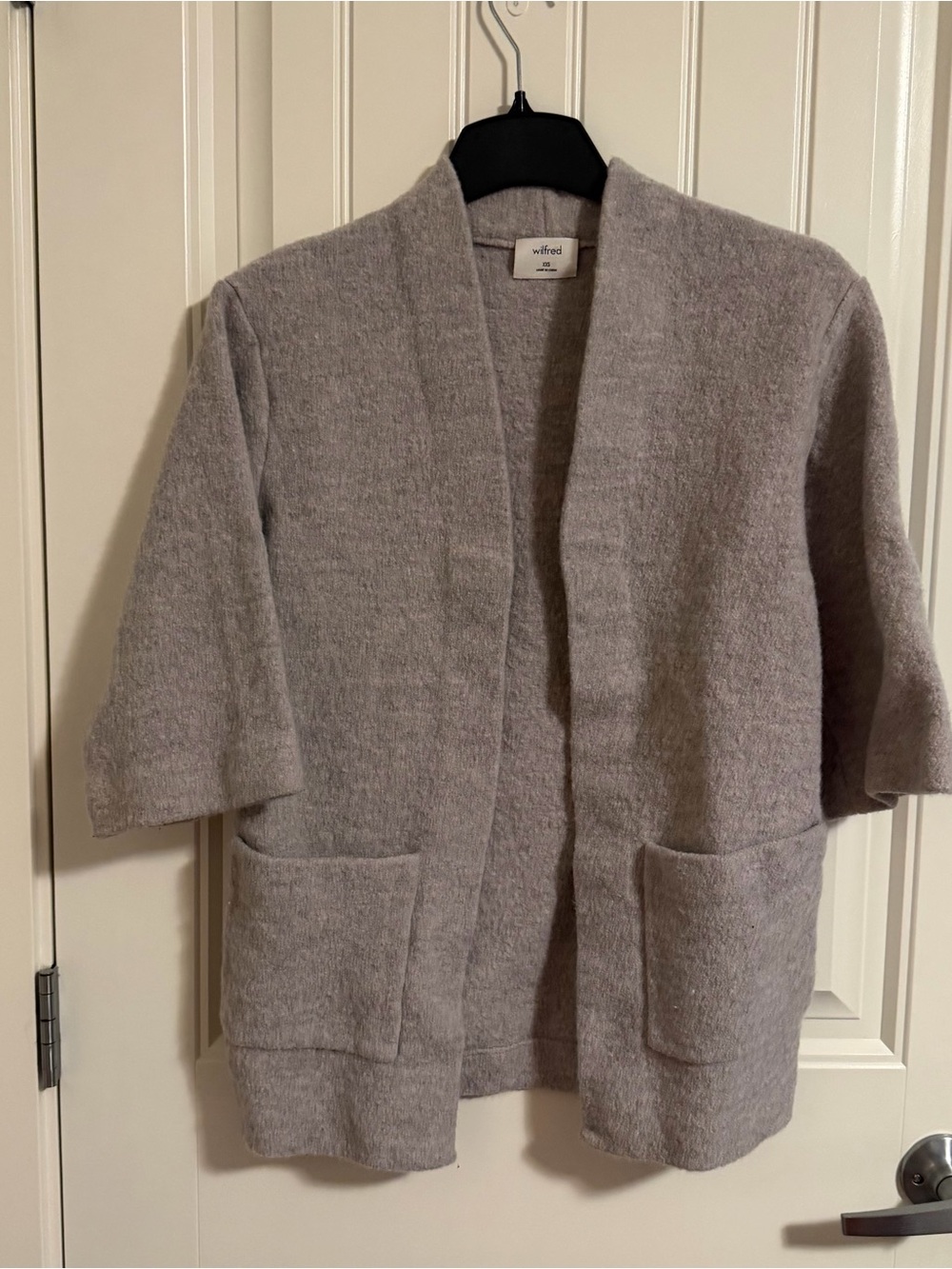 Wilfred Soft Open-Front Cardigan in Light Heather